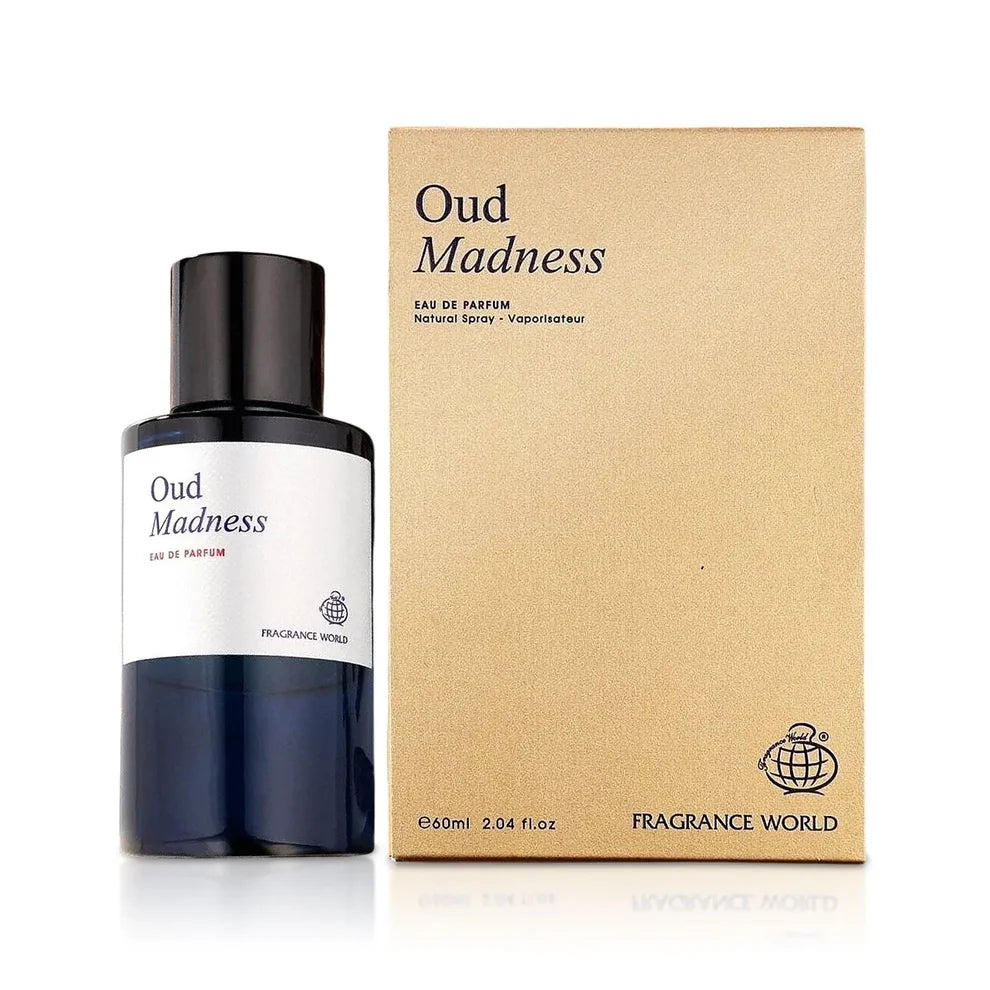 Eau de Parfum Oud Madness par Fragrance World, Unisexe, 60 ml